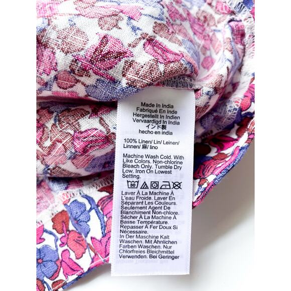 NWT Women's J.Crew Afternoon Linen Dress in Berry Floral Size Large - Picture 3 of 5